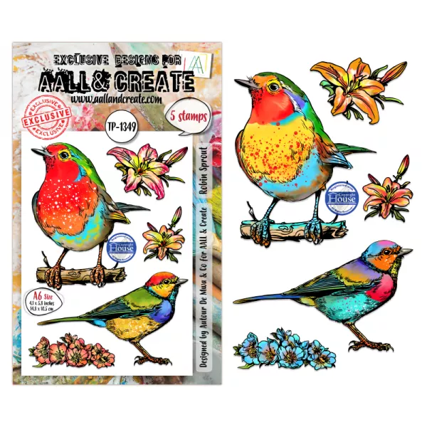 Tampon A6 - 1349 - Robin Sprout - AALL and Create