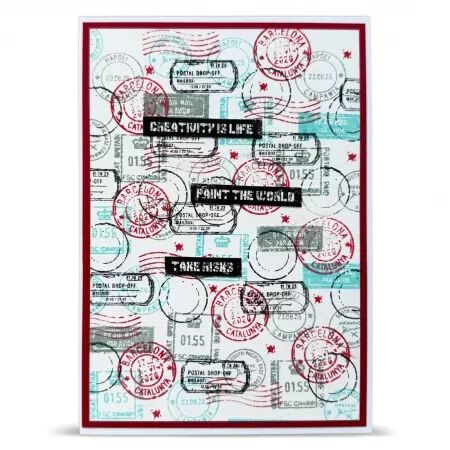 Tampon A6 - 1442 - Stamped Horizons - AALL and Create
