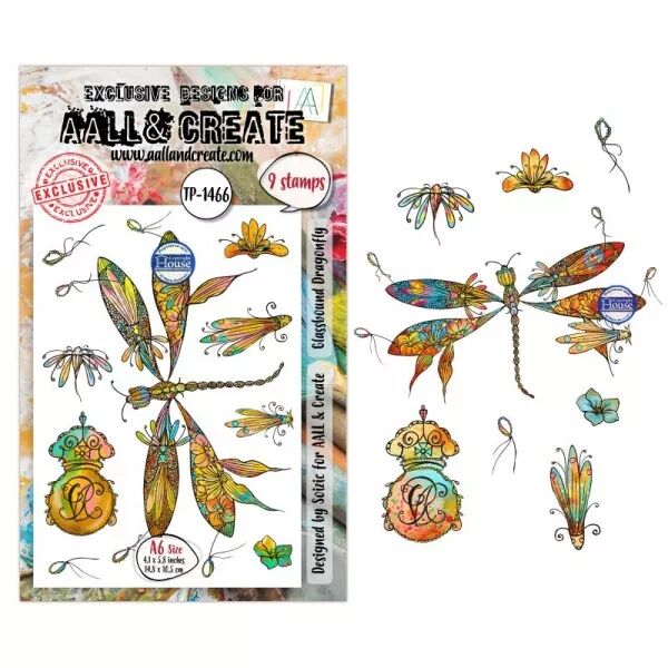 Tampon A6 - 1466 - Glassbound Dragonfly - AALL and Create