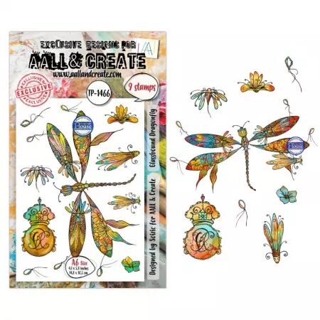 Tampon A6 - 1466 - Glassbound Dragonfly - AALL and Create