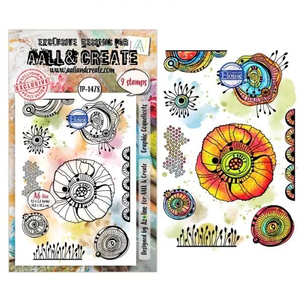 Tampon A6 - 1478 - Graphic Coquelicots - AALL and Create