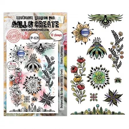 Tampon A6 - 1529 - Fleurs Curieuses - AALL and Create