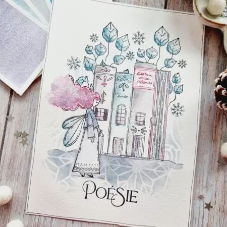 Tampon A6 - Altitude - Histoire d\'hiver - Chou Flowers