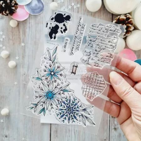 Tampon A6 - Altitude - Texture flocon - Chou Flowers