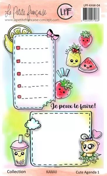 Tampon A6 - Cute Agenda 1 - Kawaii - La Petite Francaise