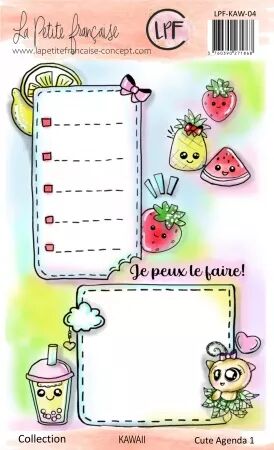 Tampon A6 - Cute Agenda 1 - Kawaii - La Petite Francaise