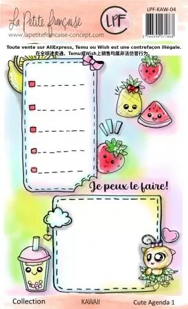 Tampon A6 - Cute Agenda 1 - Kawaii - La Petite Francaise