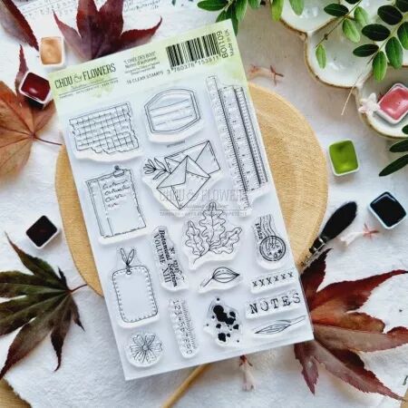 Tampon A6 - L\'orée des bois - Notes d\'automne - Chou Flowers