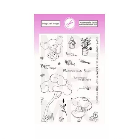 Tampon A6 - Mademoiselle Souris - Mademoiselle Souris - Mes Ptits Ciseaux