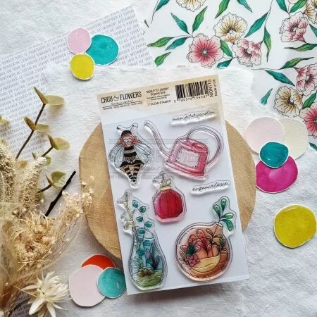 Tampon A6 - Mon p\'tit jardin - Organic love - Chou and Flowers