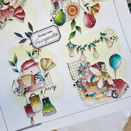 Tampon A6 - Mon p\'tit jardin - Pique-nique - Chou and Flowers