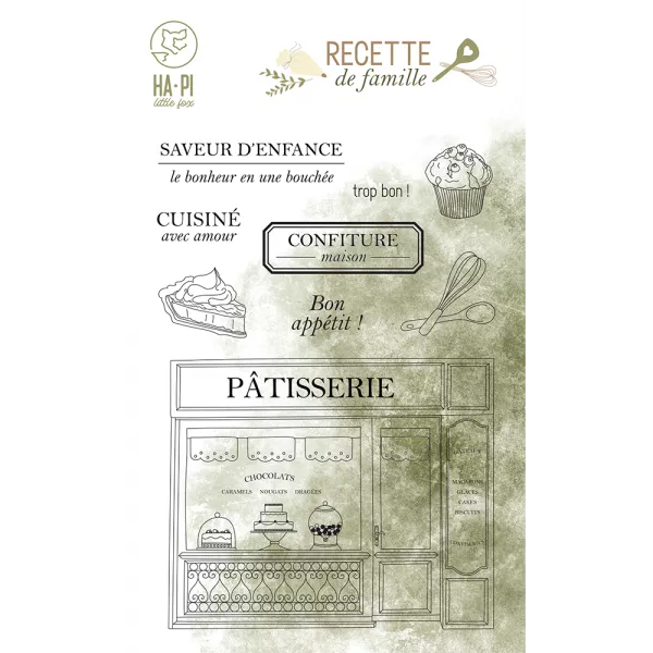 Tampon A6 - Recette De Famille - P�tisserie - HA-PI Little Fox