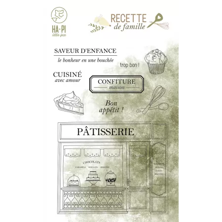 Tampon A6 - Recette De Famille - P&acirc;tisserie - HA-PI Little Fox