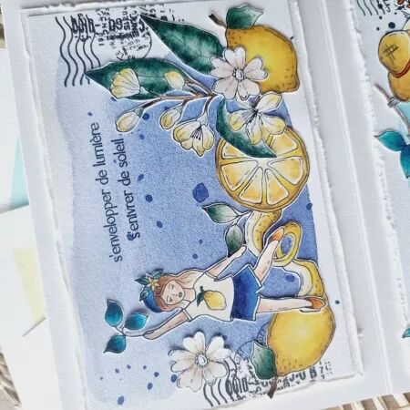 Tampon A6 - Rêve Azur - Dear friend - Chou Flowers