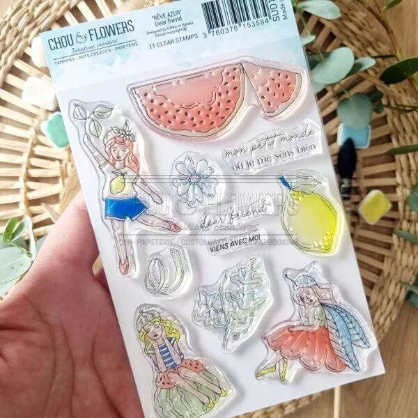 Tampon A6 - R�ve Azur - Dear friend - Chou Flowers
