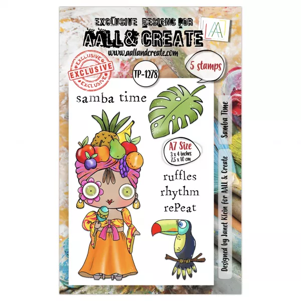 Tampon A7 - #1278 - Samba time -  AALL & Create