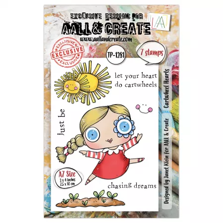 Tampon A7 - #1281 - Cartwheel Hearts -  AALL & Create