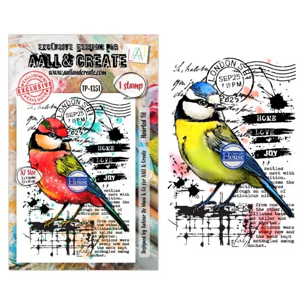 Tampon A7 - 1351 - Hearted Tit - AALL and Create