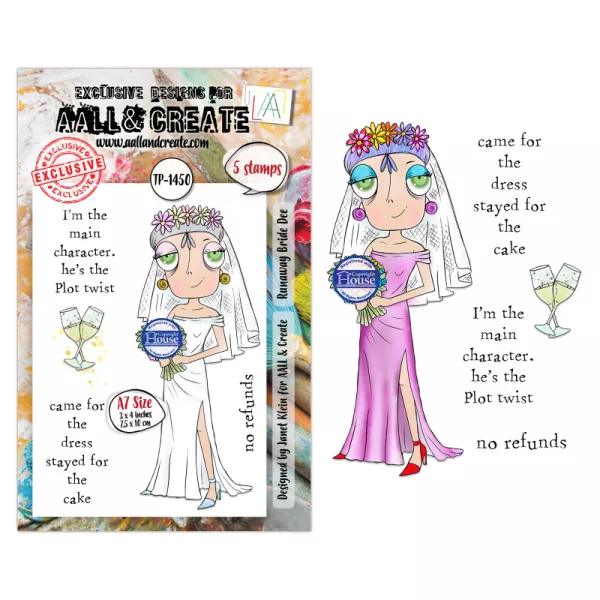 Tampon A7 - 1450 - Runaway Bride Dee - AALL and Create