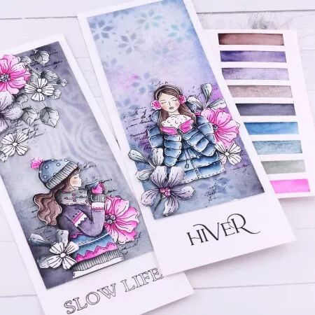 Tampon A7 - Altitude - Fille slow life - Chou Flowers