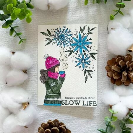 Tampon A7 - Altitude - Fille slow life - Chou Flowers