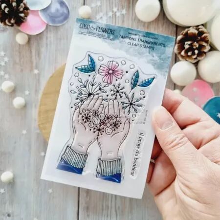 Tampon A7 - Altitude - Les mains enneigées - Chou Flowers