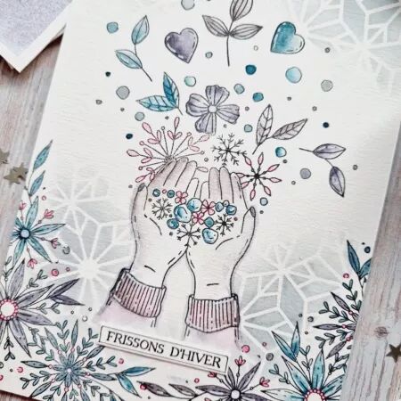 Tampon A7 - Altitude - Les mains enneigées - Chou Flowers