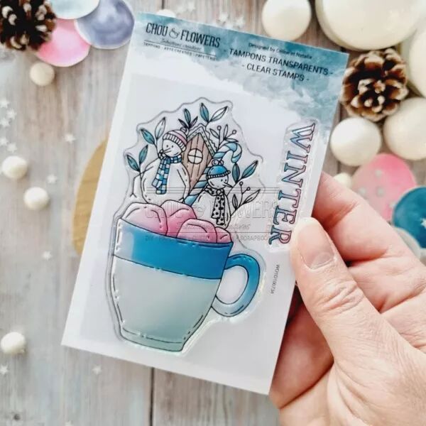 Tampon A7 - Altitude - Tasse winter - Chou Flowers