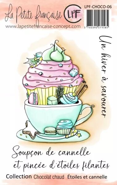 Tampon A7 - Chocolat Chaud - Etoiles et cannelle - La Petite Fran�aise