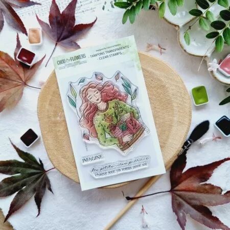 Tampon A7 - L\'orée des bois - Fille d\'automne - Chou Flowers