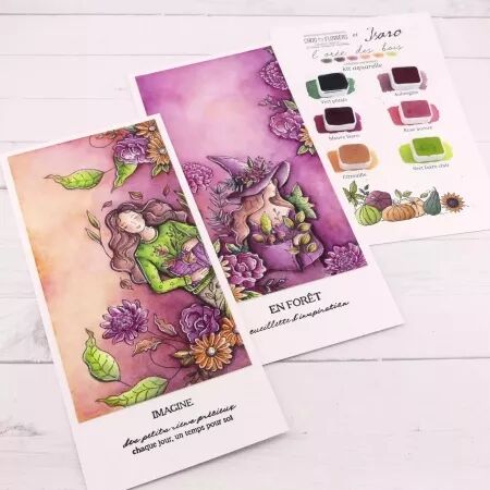 Tampon A7 - L\'orée des bois - Fille d\'automne - Chou Flowers