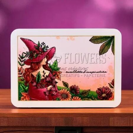 Tampon A7 - L\'orée des bois - Fille des bois - Chou Flowers