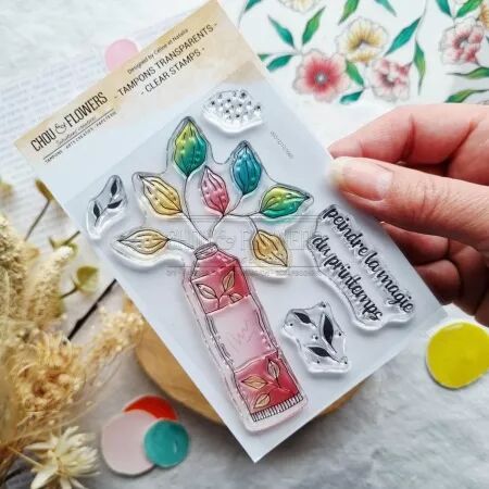 Tampon A7 - Mon p\'tit jardin - Tube de peinture - Chou and Flowers