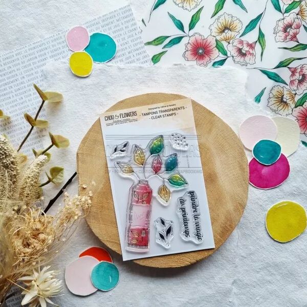 Tampon A7 - Mon p\'tit jardin - Tube de peinture - Chou and Flowers