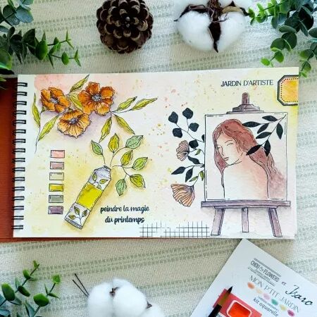 Tampon A7 - Mon p\'tit jardin - Tube de peinture - Chou and Flowers