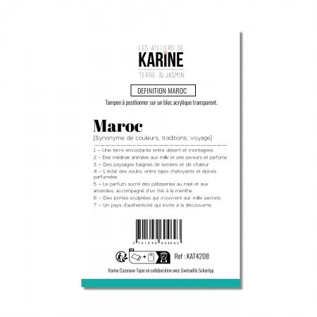 Tampon A7 - Terre & Jasmin - D&eacute;finition Maroc - Les Ateliers de Karine