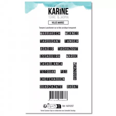 Tampon A7 - Terre & Jasmin - Villes Maroc - Les Ateliers de Karine