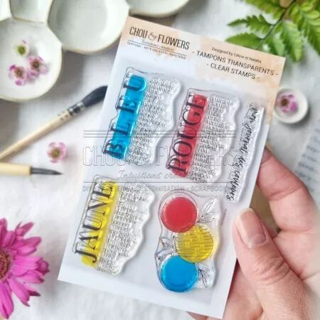 Tampon A7 - Vibrations - Jaune Bleu Rouge