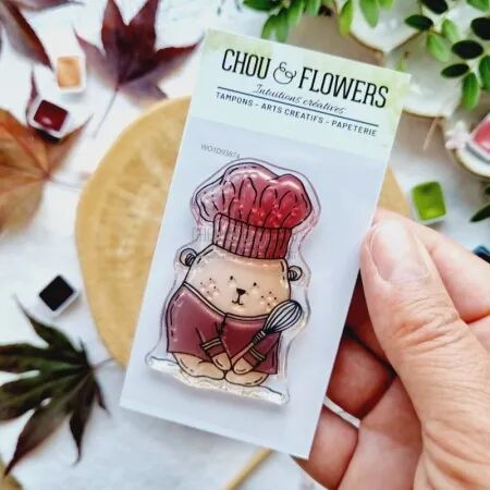 Tampon A8 - L\'orée des bois - Doudou cuisinier - Chou Flowers