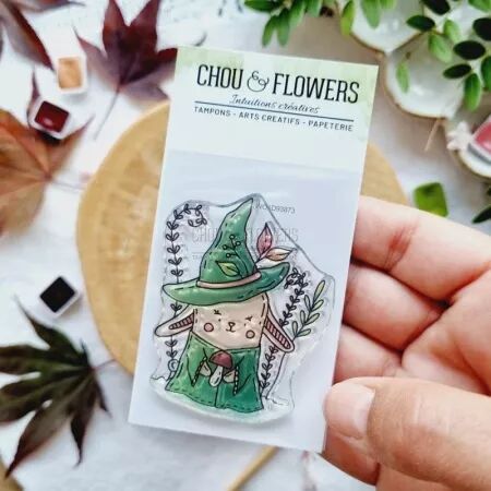 Tampon A8 - L\'orée des bois - Doudou des bois - Chou Flowers