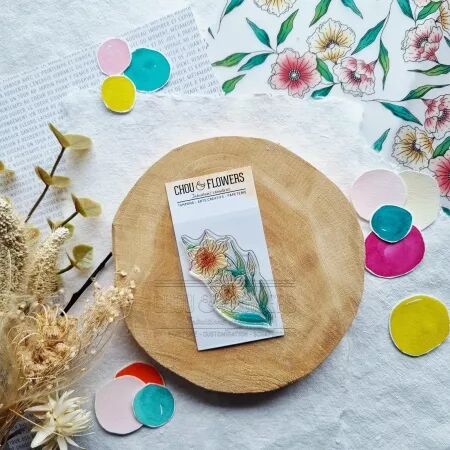 Tampon A8 - Mon p\'tit jardin - Jonquille - Chou and Flowers