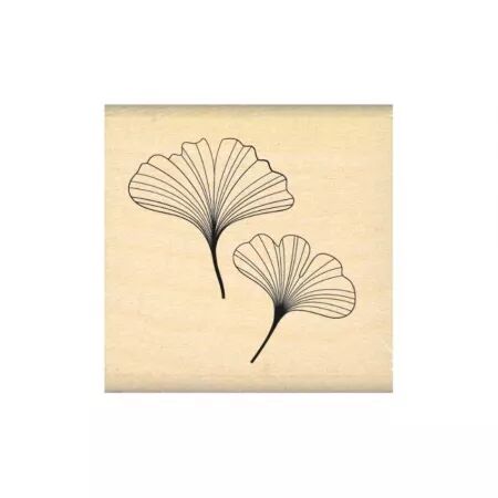 Tampon bois - Ginkgo - Deux Ginkgo - Florilèges Design