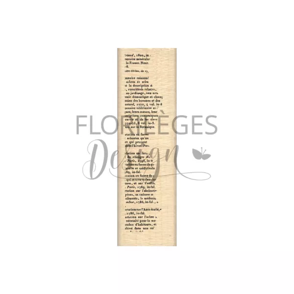 Tampon bois - Ginkgo - Mini bordure texte - Floril�ges Design