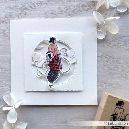 Tampon bois - Livre figurine - Alexandra Renke