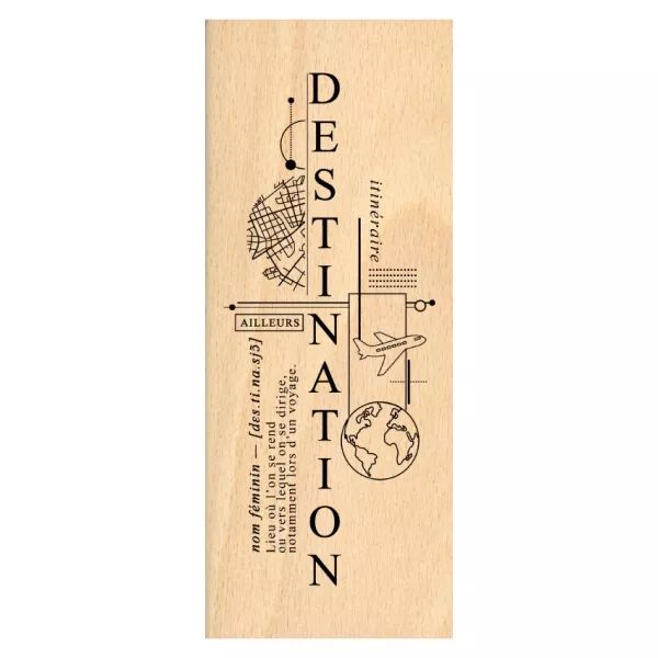 Tampon bois COMPOSITION DESTINATION - Horizons - Floril�ges Design