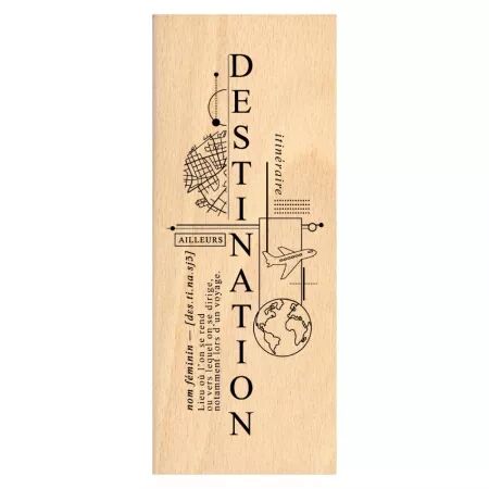 Tampon bois COMPOSITION DESTINATION - Horizons - Floril&egrave;ges Design