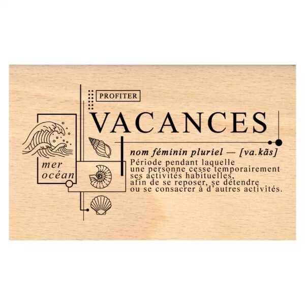 Tampon bois COMPOSITION VACANCES - Horizons - Floril�ges Design