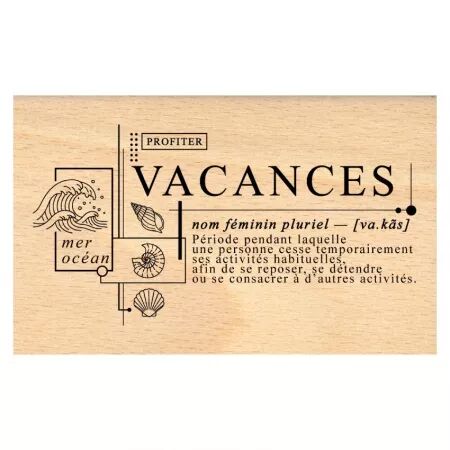 Tampon bois COMPOSITION VACANCES - Horizons - Floril&egrave;ges Design