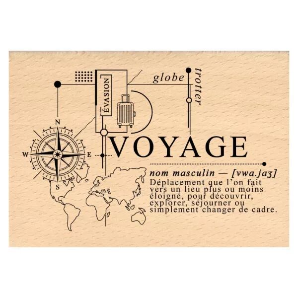 Tampon bois COMPOSITION VOYAGE - Horizons - Floril�ges Design