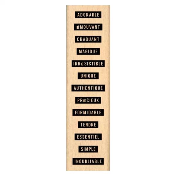 Tampon bois JOLIS PETITS MOTS - Floril�ges design